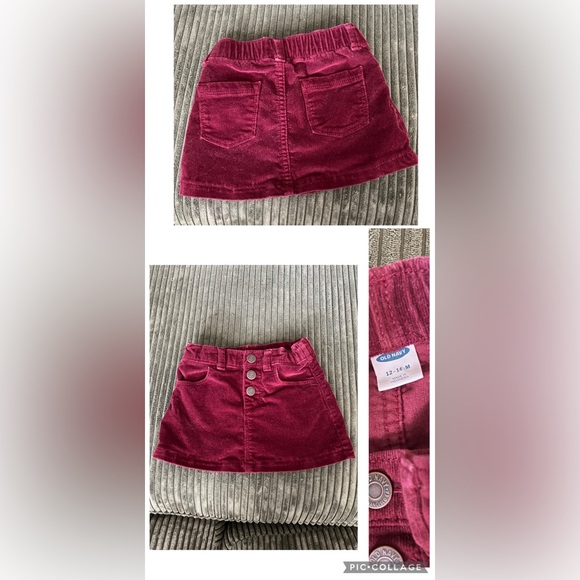 Old Navy Maroon Corduroy Skirt Baby Girl 12-18M - Picture 1 of 1